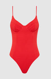 Zara Red One-Piece Bathing Suit