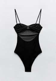 Zara black bathing suit